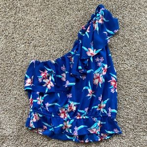 American Eagle Floral One Shoulder Top